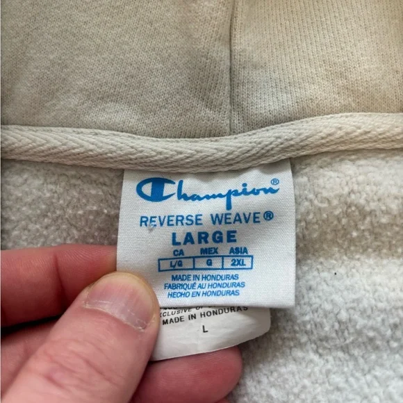 Champion Reverse Weave Quarter Zip Hoodie Size L - Picture 4 of 6